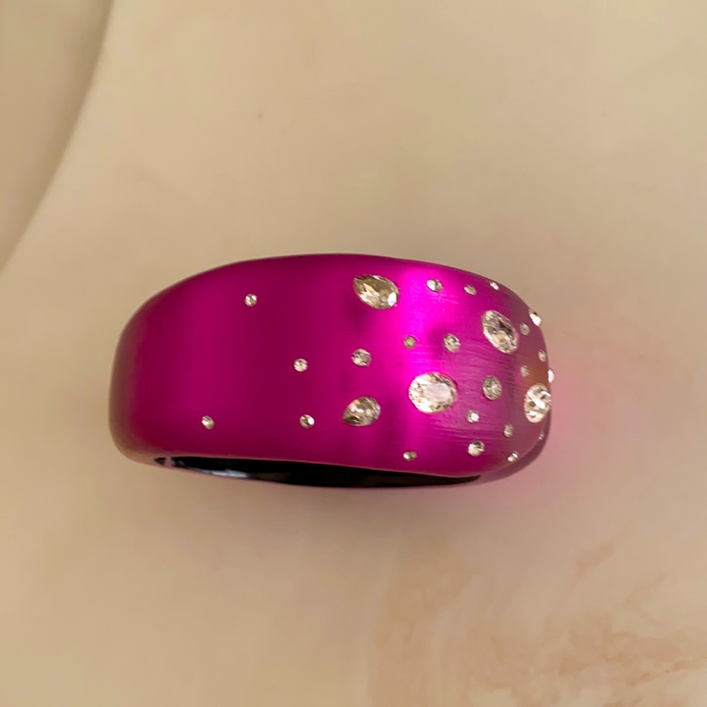 Alexis Bittar Pink Bracelet with Crystal Accents